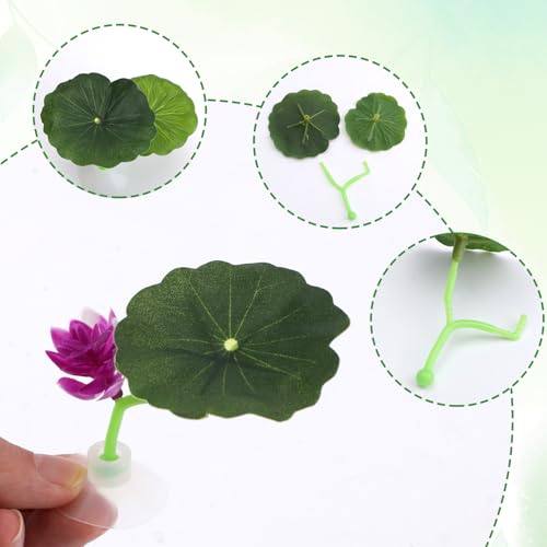 4Pcs Betta Fish Leaf Pad Hammock,Hammock Soft Aquarium Decor,Betta Fish Tank Decoration,Plastic Plants Practical Resting Spot Decorations for Fishes Sleeping Resting Hiding Playing
