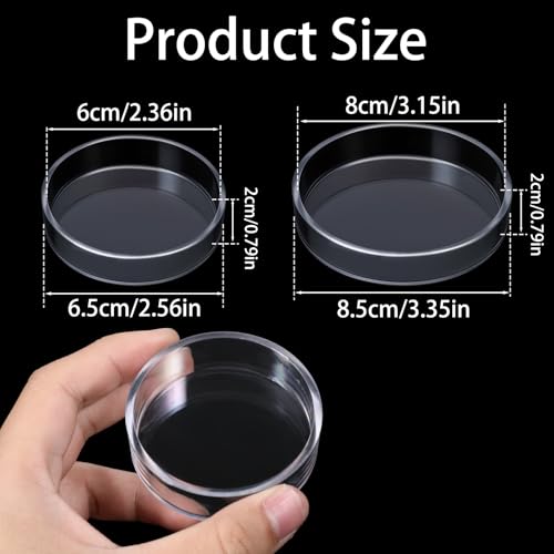2 Pcs Shrimp Feeding Dish, Aquarium Feeding Dish, Fish Tank Feeder Dishes, Clear Aquarium Shrimp Feeders Bowl Freshwater Tray Feeder, 60mm/80mm
