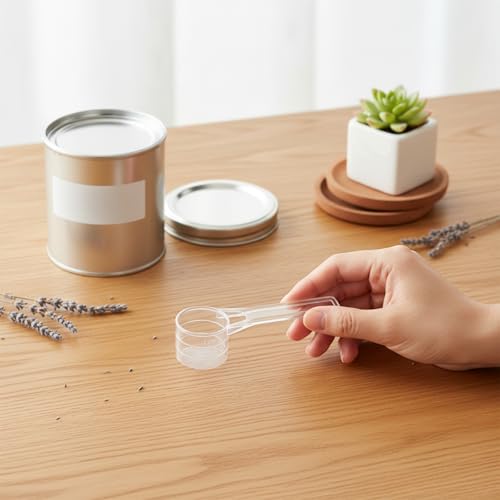 12 Pack Plastic Tablespoon Scoop, 15ml Tablespoon 15cc Long Handle, Table Spoons Measuring Spoon, Measuring Scoops for Coffee Tea Protein Spices Pet Food Dry Goods