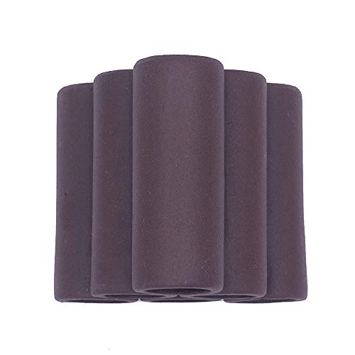DOHO Aquarium Cave Handmade Brown Ceramic Shelters - Shrimp and Small Fish Habitat, Breeding Tube, Hiding cave - Hideaway Pipes Reduce Stress, Encourage Spawning - Aquarium Decorative Six Holes
