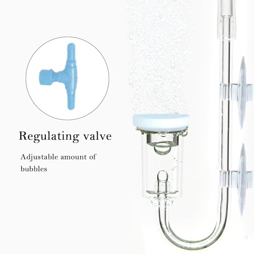 Aquarium Air Stone, Bubbler for Aquarium Fish Tank, High Dissolved Oxygen Diffuser Bubbler with 1 Check Valve, 2 Suction Cup for Aquarium (1.4 Inch) - size: 1.4 Inch