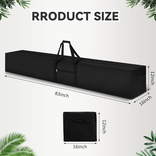 83 x 16 x 12 Inch, 260 L Extra Large Duffle Bag Camping Tent Storage Bag Heavy Duty Waterproof Sports Equipment Carrying Case for Tent Pole Travel Canopy Hammock Tripod Fishing Outdoor Moving - color: Black, size: 83 x 16 x 12 Inch, 260 L