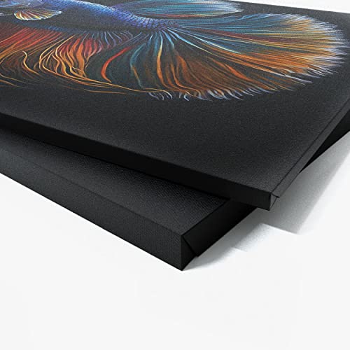 Sense Canvas Betta Fish Realistic 1 Canvas Art - Home Decor Wall Art Print Poster Painting Large 40x30 / 0.75"