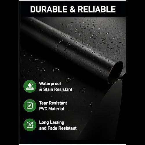 Black Aquarium Background Film, 39"x17.7"in, Static Cling Fish Tank | PVC Static Cling, No Glue, No Residue, Removable, Reusable, Easy Install, for Fish Tank Decor - size: 39"x17.7"in