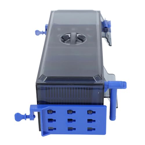 CHICIRIS Aquarium Wall Filter, Dual Suspension Hanging Fish Tank Filter with 4 Compartments for Filtration Media, Adjustable Waterfall Outlet for Aquariums
