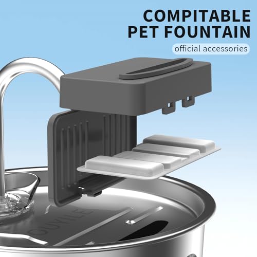 Cat Water Fountain Filters - 8 Pack Replacement Filters & 4 Pack Replacement Pre-Filter Sponges Set for Automatic Pet Fountain Dog Water Dispenser