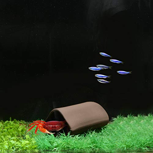 Saim Fish Spawning Cave Ceramic Hideout Breeding Shelter Aquarium Fish Tank Betta Decor Ornament, Large - size: Large