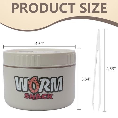 Fishing Bait Container, Insulated Stainless Steel, Live Bait Storage, Worm Storage Box, Nightcrawler Box, Bait Tank, Compact and Durable,Small and Portable, Keeps Bait Fresh and Alive - color: White