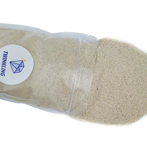 TWINKLING Silica Sand, Aquarium Sand, Horticultural Sand, Vermiculite, Coarse Sand for Plants, Fire Pit, Aquarium, Fish Tank, Resin Art, DIY Craft, Vase Filler, Home Decor, 410g/14.5oz (50-80 Mesh) - size: 50-80 Mesh