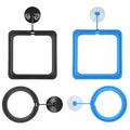 4 Pcs Fish Feeding Ring for Aquarium – Round and Square Floating Food Feeder with Suction Cup, Fish Tank Feeding Ring for Guppy, Goldfish
