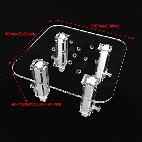 Protein Skimmer Stand, Clear Protein Separator Bracket Adjustable Height Acrylic Protein Skimmer Bracket Heightening Accessories for Aquarium Fish Tank - size: Small