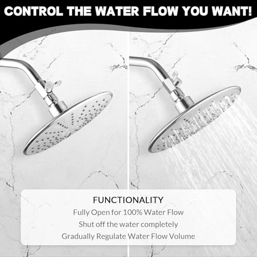 [2 Pack] Shower Head Shut Off Valve,304 Stainless Steel Mini Ball Valve NPT Thread(1/2"),Shower Head Flow Control Valve - size: 2 Pack 1/2"