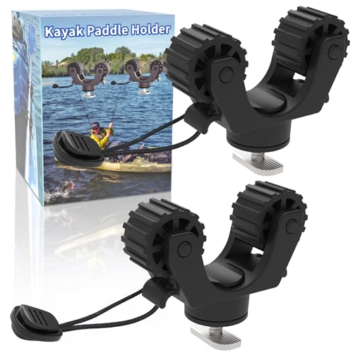 Huntury Kayak Paddle & Fishing Net Holder - Track Mount Accessories for Canoe, Paddle Board - style: 2024