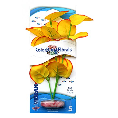ColorBurstFlorals Broad Lily Leaf Small Silk Aquarium Plant