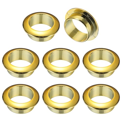 M METERXITY 8-Pack Desk Grommet, 1.3 Inch 33mm Plastic Desktop Cable Hole Cover Plastic Grommet for Home/Office Desktop Wire Organizer [Gold] - color: Gold, size: 1.3"