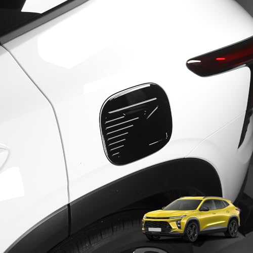 Fuel Tank Door Trim Cover Compatible with Chevy Trax 2024 2025, ABS Exterior Gas Cap Scratch Protection Sticker-Black - color: Black