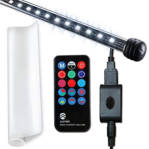 CURRENT USA 48" Serene Aquarium LED Background Light Kit | Fish Tank Lighting Backdrop Decoration Black 3D 40, 55, 75, 90 Gallon Tank (3153) - size: 48"-60"