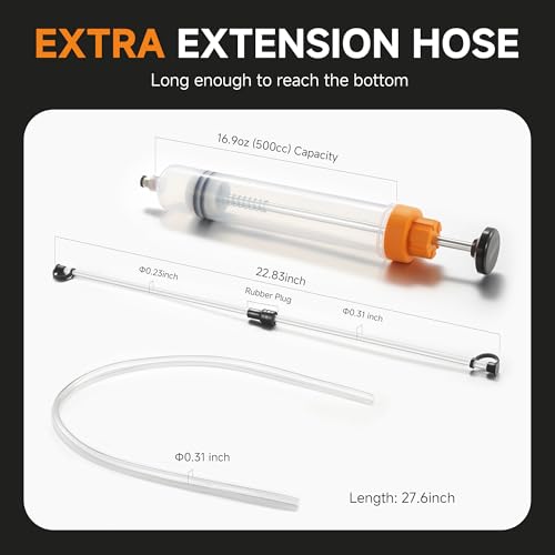 FOUR UNCLES Fluid Extractor & Filling Pump for Easy Oil Change - size: 500cc(70cm hose)