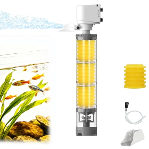 Aquarium Silent Motorized Filter, Lightweight Quiet Fish Tank Filter with Rapid Purification Powerful Decontamination, 4 Stage Filtration System for Crystal-Clear Water & Healthy Fish (35W) - color: 35W