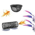 4 Pcs Betta Fish Hammock & Toy Set, Suction Cup Tunnel, Floating Betta Fish Skins, 2 Foliage Pads，Aquarium Hide and Feed Decor for Resting, Hiding & Play Areas.