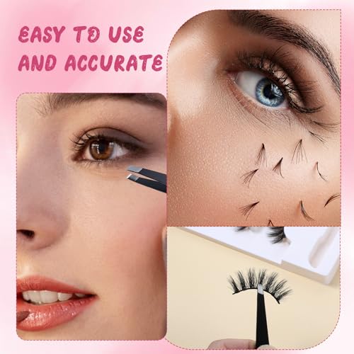 64Pcs Slanted Lash Tweezer for Women Men, Professional Stainless Steel Tweezers High Precision Tweezers Bulk for Ingrown Hair Removal Eyelash Extension Plucking Blackhead