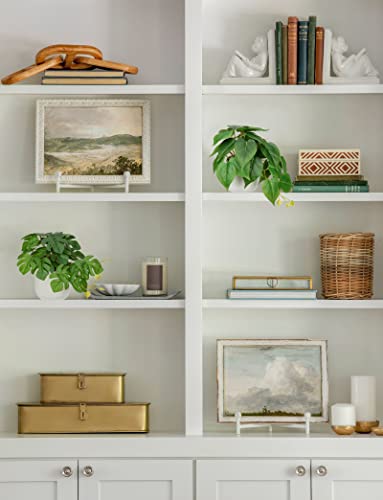 GnFlus Fake Plants Set of 2 Artificial Plants Faux Pothos with White Ceramic Pots Fake Potted Plants Artificial Decor for Home Bathroom Shelf Desk Indoor - color: Fake Plants #2