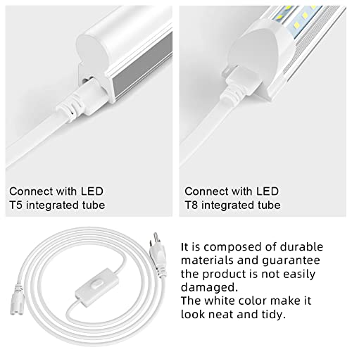 SHOPLED 5FT Plug Power Cord T5 T8 LED Tube Power Wire Cable with On/Off Switch 3 Prong Plug­ for LED Shop Lights - style: 5FT Plug W/ Switch
