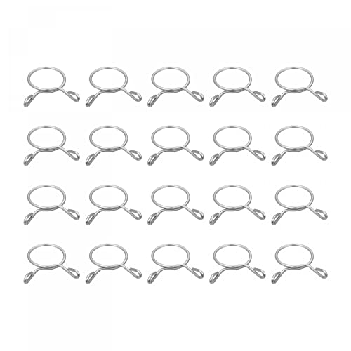 uxcell Fuel Line Hose Clips, 20pcs 13mm ID Fit 14.5-15mm OD Hose 304 Stainless Steel Water Pipe Air Tubing Spring Hose Clamps for Motorcycle Scooter - size: 13mm