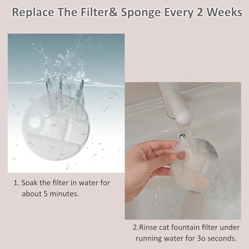 20 Pack Dog Water Fountain Replacement Filters for Petlibro Capsule Dog Fountain PLWF008,Pet Water Fountain Filter with Replacement Pre-Filter Pump Sponges with 1 Hard Brush.