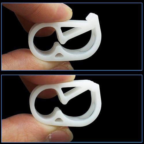1/4" - 5/16" Plastic Tubing Clamps, 5 Pcs Tube Clamp, Peg Tube Clip, Laboratory Pinch Valve Flow Control Hose Clamp for Control Wine, Beer Bottle and Infusion Bottle (White) - size: 1/4" - 5/16"