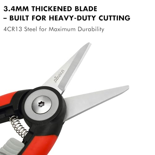 LIVINGO Precision Garden Pruning Shears - Straight Blade Floral Scissors with Non-Slip Handle for Trimming, 8.5" Gardening Clippers for Flowers, Herbs, Bonsai & Indoor Plants