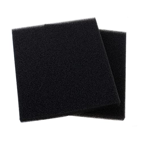 AQUANEAT 2 Pack Aquarium Bio Sponge Filter Media Pad Cut-to-Size Open Cell Foam Sheet for Fish Tank Sump (9" x 9" x 1") - size: 9" x 9" x 1"