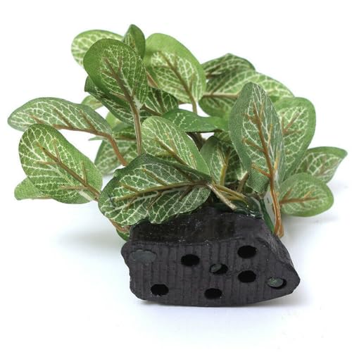 Silk Aquarium Plants, Artificial Fake Aquarium Plants Small Betta Fish Tank Plants Plastic Realistic Decorations Set 2PCS (Style D) - size: Style D