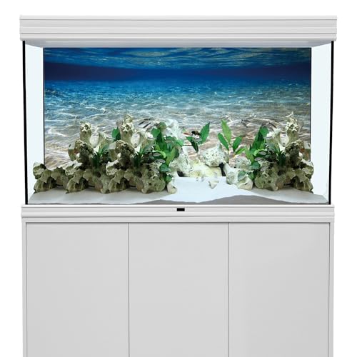 AWERT 30x18 inches Ocean Floor Aquarium Background Underwater Fish Tank Background Undersea Theme Aquarium Background - size: 30x18in/75x45cm