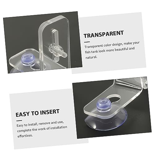 4sets Aquarium Divider Clips Cups Isolation Board for Fish Tank Separation and Breeding Transparent Design for Easy Installation