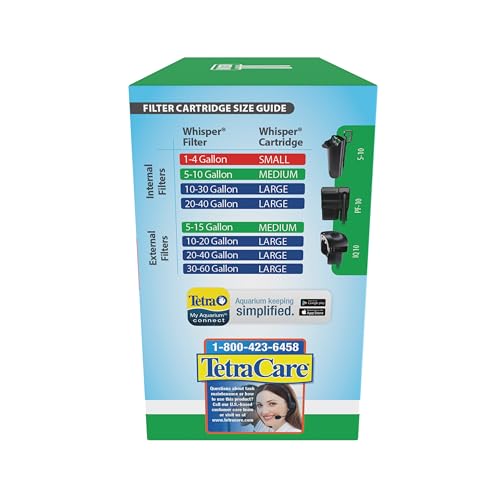 Tetra Whisper Bio-Bag Medium Filter Cartridges for Aquariums, 12 Count, Unassembled, Fits Tetra Whisper Fish Tank Filters 5-10 Gal, PF-10, IQ 10 - size: 12 Count, style: Standard