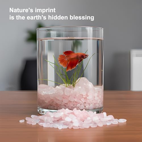 Crystal Chips Stone-Aquarium Rocks Decor,Fish Gravel,Tumbled Stone Chips for Aquascape Vase Filler,DIY Crafts,Indoor Plants - color: Pink