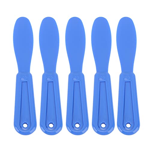 5pcs Straight Spatula,Plastic Plaster Spatulas Mixing Knife for Alginate Plaster Materials (Dark Blue)