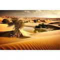 Reptile Habitat Background Sky Oasis Mountain Sun and Desert Scenery Terrarium Background Aquarium Background Durable Polyester Background Backdrop Vinyl 24x12in - color: Oasis Yellow, size: 24(W)x12(H)inches/ 60(W)*30cm(H)