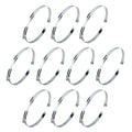 10Pcs Narrow Band 12mm Steel Adjustable Hose Clamp Hoop 141-165mm HC141-165/12 (141-165mm) - size: 141-165mm