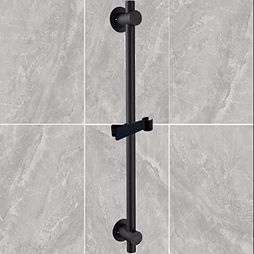 Black Handheld Shower Holder, Biveah 20-25MM O.D Slide Bar Adjustable Shower Bracket Clamp for Shower Sprayer Bathroom Replacement, KZS011B - color: Black
