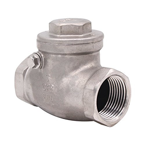 1 Inch Swing Check Valve - WOG 200 PSI Stainless Steel SS304 CF8M NPT - size: 1 Inch, style: Swing