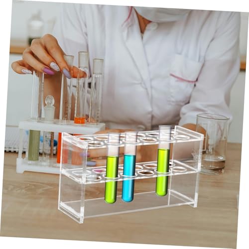 PRETYZOOM 6holes Test Tube Holder Organizer Slot Acrylic Rack for Tubes Lightweight and Portable Storage for Lab Use Secure and Sturdy Design to Prevent Spills