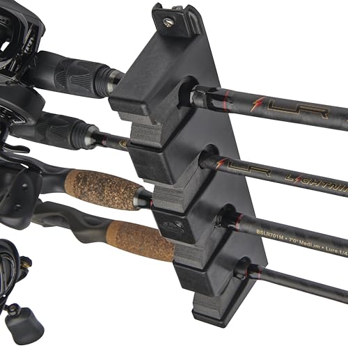 Berkley Horizontal 4 Fishing Rod Rack, Black - style: Hortizontal 4 Rod Rack (New Model)