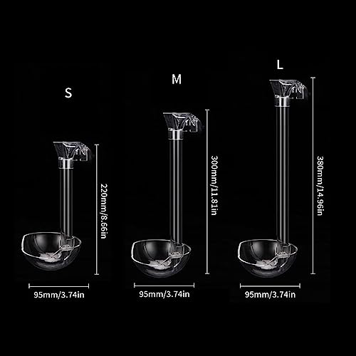 Aquarium Feeding Tube Dish Bowl for Fishtank with Detachable Frame for Shrimp Glass Shrimp and Snails Feeding Dish