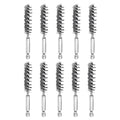 HARFINGTON 10Pcs Stainless Steel Bore Brush 13mm Dia 4" Long Cleaning Twisted Wire Brush with Handle 1/4" Hex Shank for Tubes, Ports, Bearings - size: 13mm