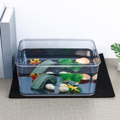 Fish Tank Leveling Mat 15.74X11.81 Inch Non-Slip Foam Aquarium Pad Shock Absorbing Cushion for 10 to 20 Gallon Tanks Reptile Terrarium Accessories