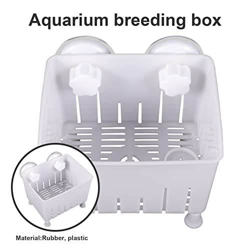 Ipetboom 1set Fish Breeder Box Tortoise Isolation Container Fish Hatching Box Feeding Trough Multi-Functional Aquarium Breeding - color: White