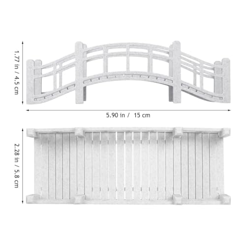 Abaodam Dollhouse Miniature Bridge Vintage Arch Bridge with Railings Micro Landscape Ornament for Bonsai and Terrarium Decor Outdoor Dollhouse Decor