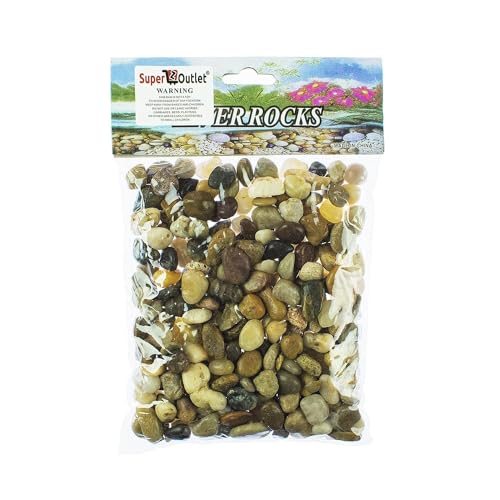 Super Z Outlet Mini Assorted Garden Beach Stone Rocks Pebbles Aquarium Lake Collection for Outdoor & Indoor Home Garden Decoration, Arts & Crafts Projects, Party Favors, Invitation (1 Pound Bag)